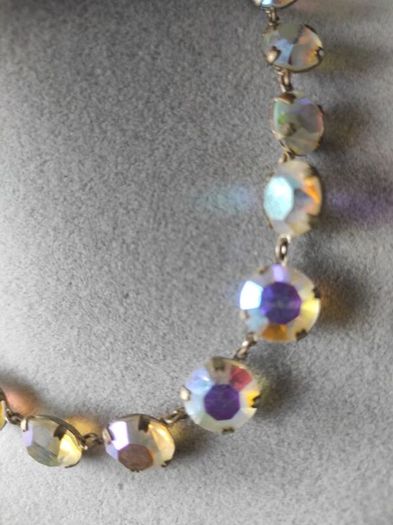 Aurora borealis vintage necklace