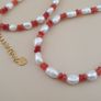 Delicate Freshwater Pearl and Rose Quartz Beads Necklace Image 7