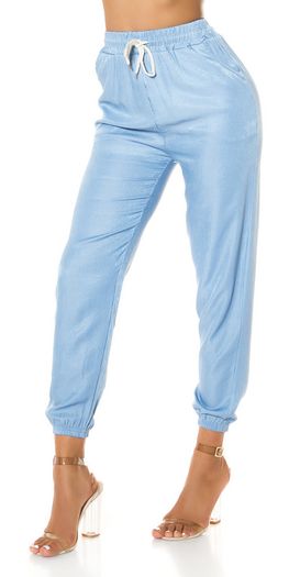 summer blue pants would fit size s-m