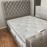Sleigh bed frame with mattress Image 2