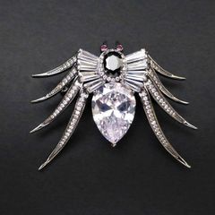 Spider Crystal Statement Brooch Pin