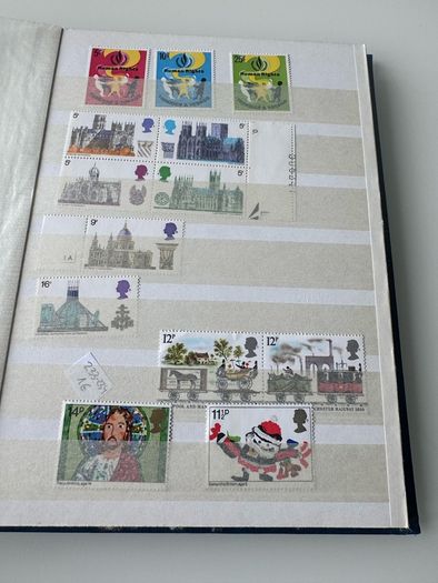 UK collection in stamp album