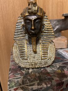 bronze Tutankhamun bust