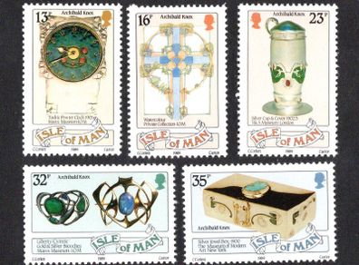 1989 Isle of Man 125th Birth Anniversary of Archibald Knox (Artist and Designer) Commemorative Stamps Mint Never Hinged (MNH)