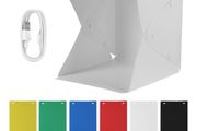 Folding Lightbox 30cm Portable Photography Photo Studio Tent LED Softbox Background Kit USB Mini Light Box For DSLR Camera