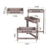 BRAND NEW 3 Tier Wooden Garden Plant Stand Vintage Folding Display Shelf for Indoor Outdoor Yard Image 6