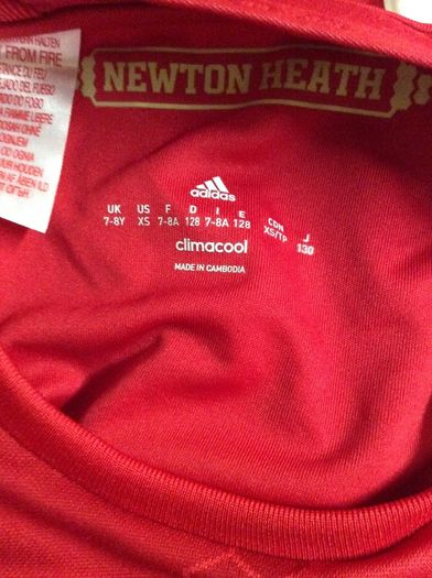 Manchester United FC. Official Adidas Kids Boys Girls Home Jersey Age 7-8 Years. Collect In Dublin Or Receive Via Post.