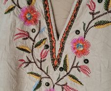 Wear-It Boho Faux Suede Floral Top Sz 2 (Fit 12-14 UK) - Bnwot