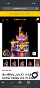 BrickBling Light Kit for LEGO Disney Beauty and the Beast Castle