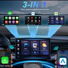 3 in 1 Wireless CarPlay Android Auto Adapter Apple Car play Dongle Mini Ai Box