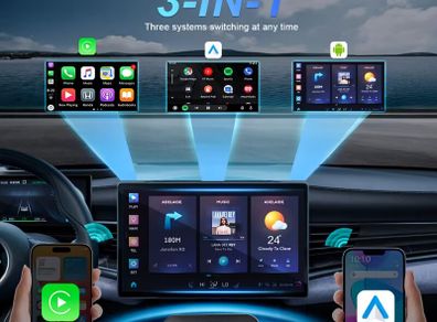 3 in 1 Wireless CarPlay Android Auto Adapter Apple Car play Dongle Mini Ai Box