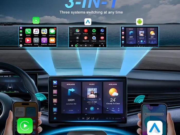 2 in 1 Wireless CarPlay Android Auto Adapter Apple Car play Dongle Mini Ai Box