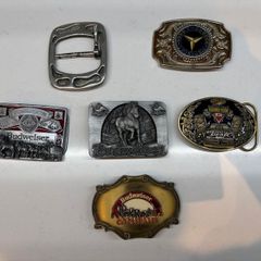 Collection of 6 Vintage Belt Buckles