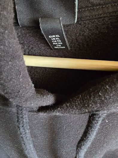 H&M Black Hoodie Mens XL Oversized Pullover