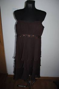S.L. Fashion stunning brown midi dress size UK14 EU42 Postage included