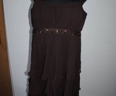 S.L. Fashion stunning brown midi dress size UK14 EU42 Postage included