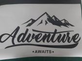 Adventure camper sticker x 2