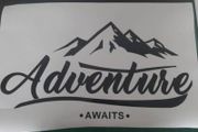 Adventure camper sticker x 2