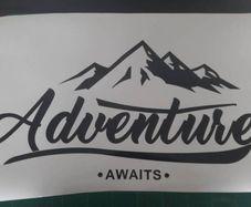 Adventure camper sticker x 2