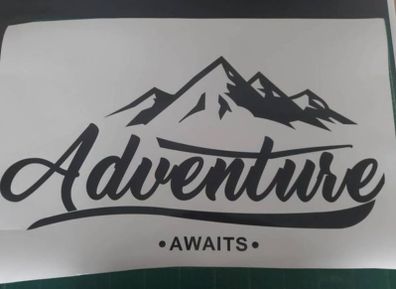 Adventure camper sticker x 2