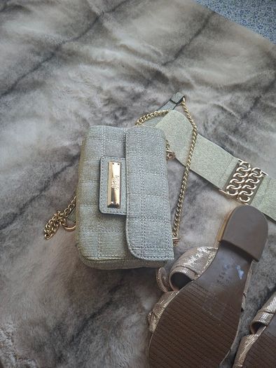Gold Flats, Bag & Belt Bundle.