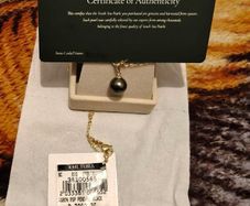 Genuine Black South Sea Pearl Pendant  Boxed with Certificate