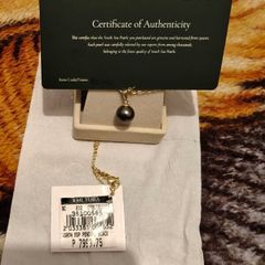Genuine Black South Sea Pearl Pendant  Boxed with Certificate