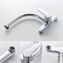 Ibergrif M16357 Wall Mounted Kitchen Tap Single Lever Mixer Tap Image 6
