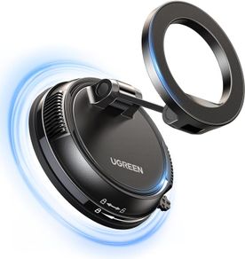 Magsafe Car Mount, 22xN55 and 80 LBS 2500gf Vacuum Magnetic Phone Holder with Adhesive Suction Cup, 360 Rotatable Car Phone Holder Compatible with iPhone 17 Pro Max Air 16 15 14 13 12