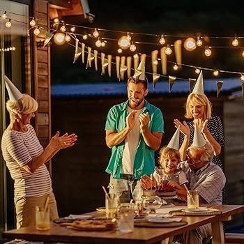 30M/100Ft IP45 Waterproof LED Festoon Lights Outdoor, Indoor Outdoor Globe String Lights for Garden, Yard, Wedding, Christmas, Backyard, Terrace, Party, Patio