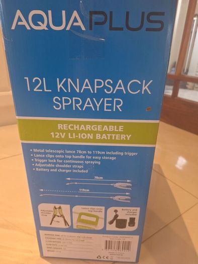 aqua plus rechargeable knapsack sprayer