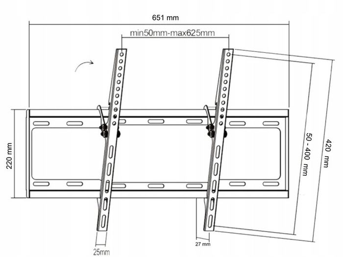 TV Wall Mount Bracket Tilt 37" - 80" TV