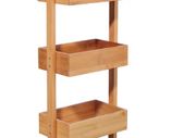 BRAND NEW 3 bamboo bath organizers 2 and 4 levels