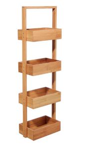 BRAND NEW 3 bamboo bath organizers 2 and 4 levels