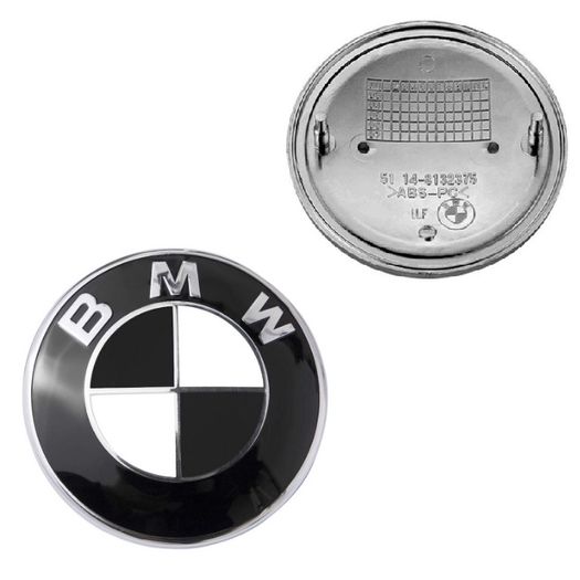 Bmw Black/white Emblem 82mm/74mm