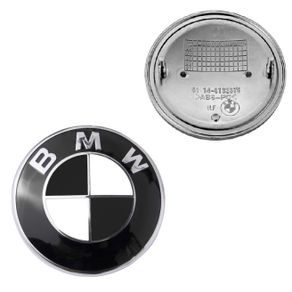 Bmw Black/white Emblem 82mm/74mm