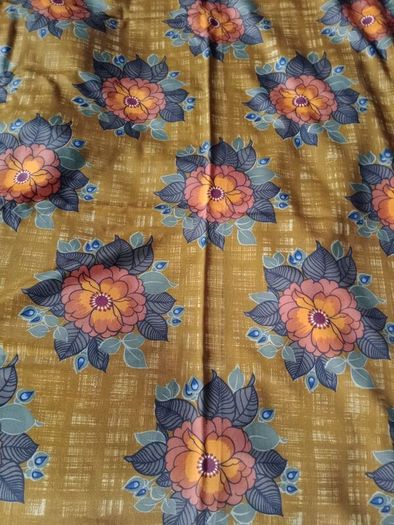 vintage fabric, screen printed fabric