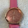 SOKI Rose Gold & Vibrant Pink Glitter Dial Watch Image 4