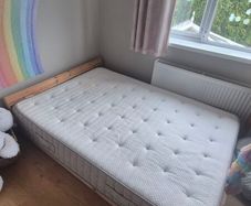 Double floor bed with mattress
