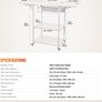 Heat Press Table 3Tier Movable Heat Press Stand Foldable with Wheels Brown Image 3