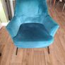 Green Velvet Chair Image 2