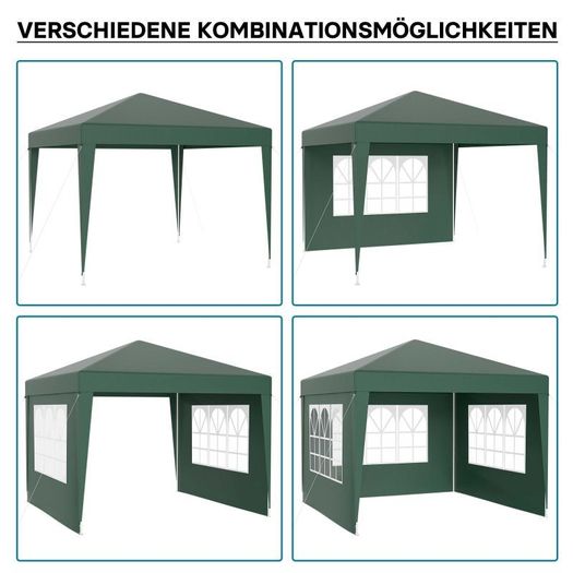 Waterproof 3x3m Gazebo with 4 Side Walls