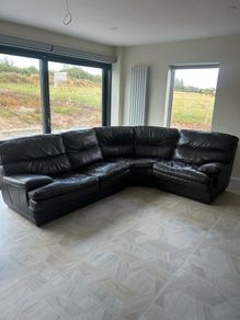 Leather L couch and 3 Piece Suite