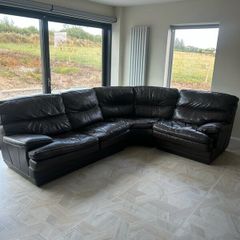 Leather L couch and 3 Piece Suite