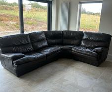 Leather L couch