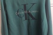 Calvin Klein Jeans Monogram Sweatshirt / Jumper Green Size S