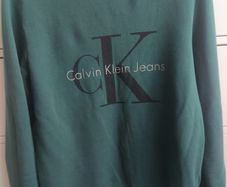 Calvin Klein Jeans Monogram Sweatshirt / Jumper Green Size S