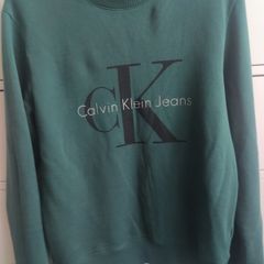 Calvin Klein Jeans Monogram Sweatshirt / Jumper Green Size S