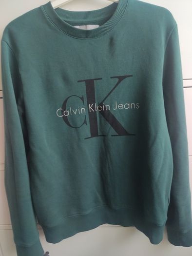 Calvin Klein Jeans Monogram Sweatshirt / Jumper Green Size S