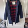 Abercrombie & Fitch Men's Navy Duffle Coat Size Medium Image 5